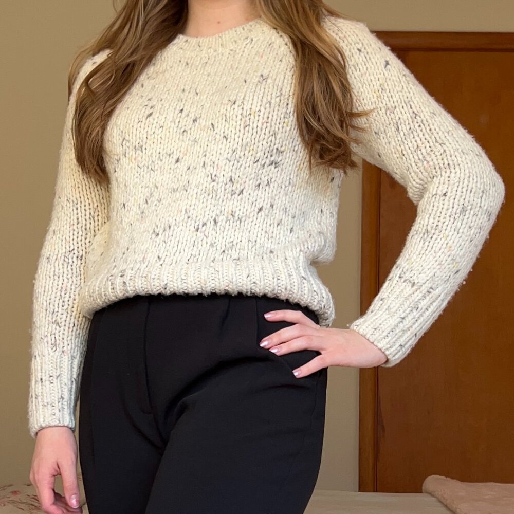 White Gap Knit Sweater